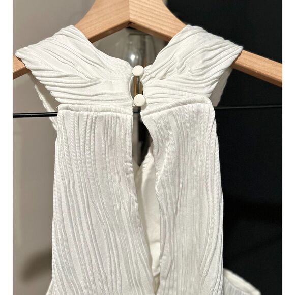 NWT Anthropologie Cross-Neck Halter Tank Top in White - Picture 7 of 9